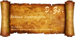 Dobsa Zseraldin névjegykártya